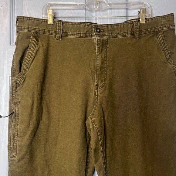 GH Bass & Co Mens Made in USA Dark Green Work Pant Size 40/28*  Straight Leg - Picture 6 of 10